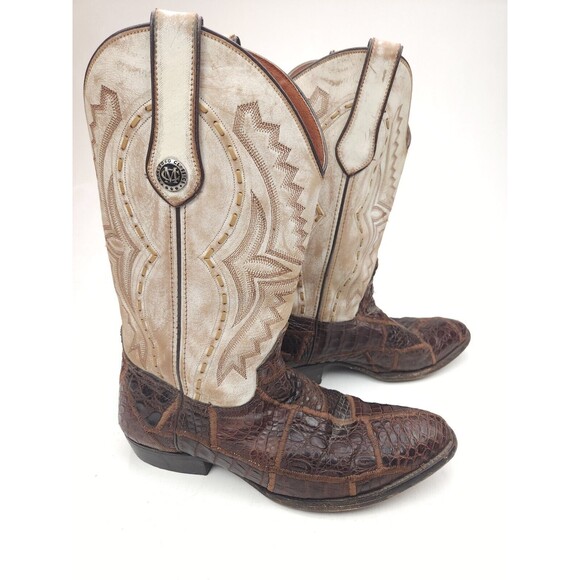 Marlboro Classics Rare Patchwork Reptile, Snake, Lizard Boots Men's Size 42 US 9 - Picture 3 of 15